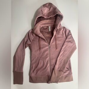 ATHLETA Triumph Luxe Shine Pink Zip up Hoodie size S